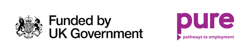 PURE logo showing its funded by UK Government